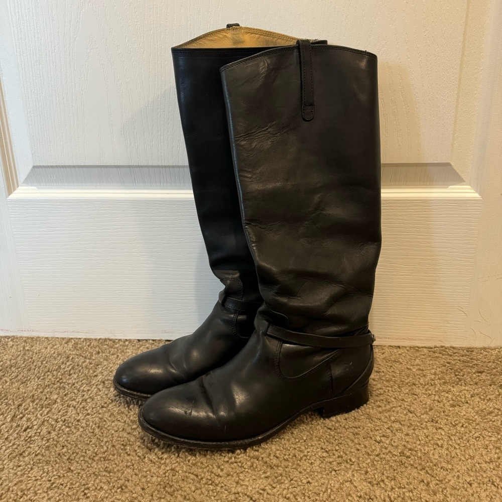 Frye Pull on Black Boots